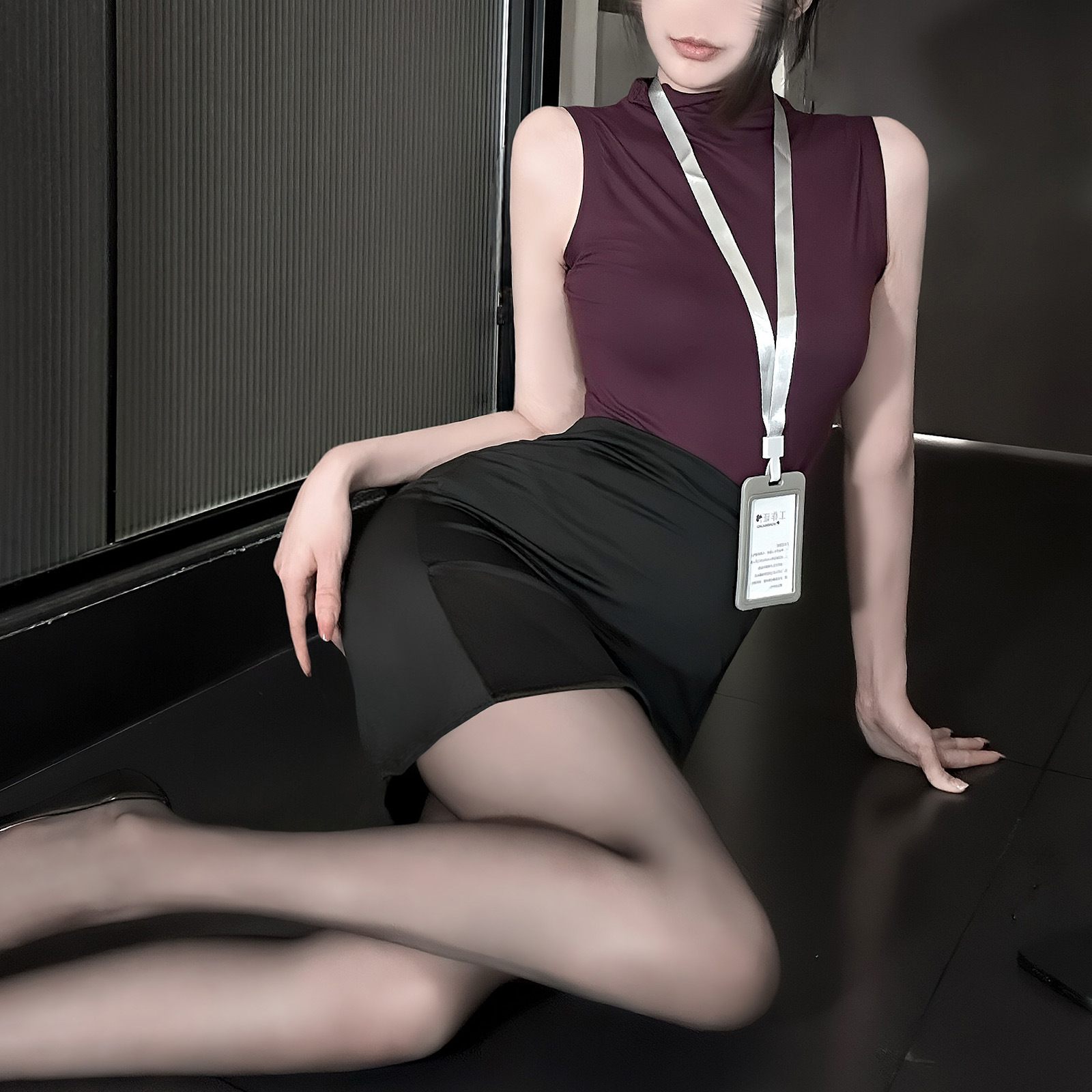 비서·승무원 룩 힙합 스커트 세트