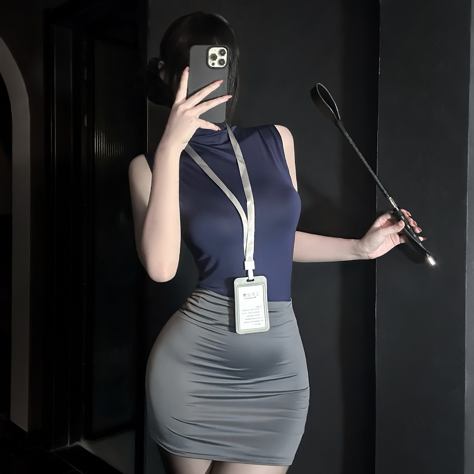 비서·승무원 룩 힙합 스커트 세트