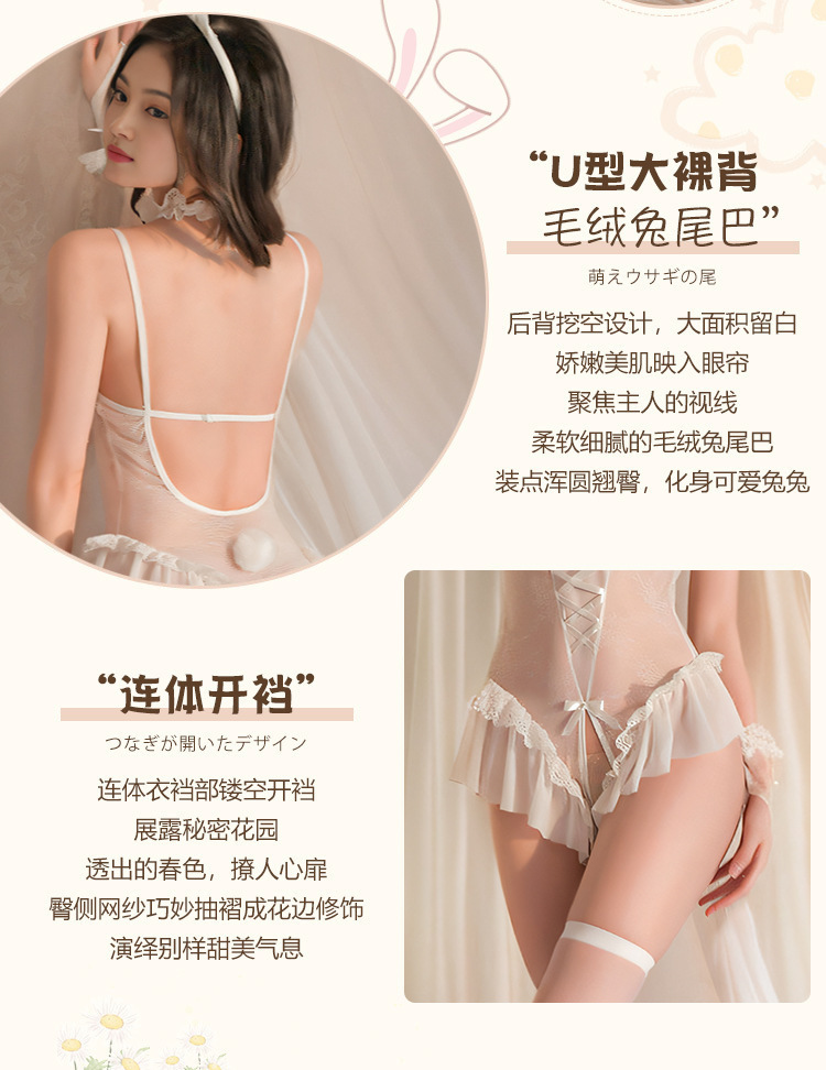 글램 레이스 버니걸 코스튬 세트