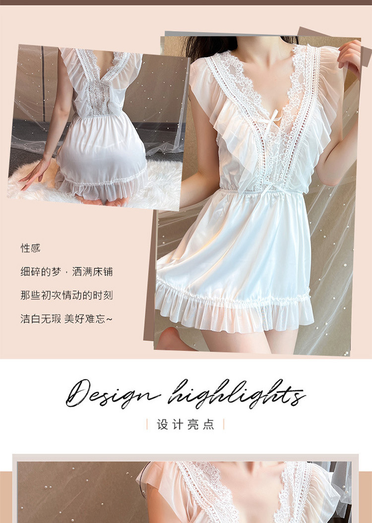 시스루 레이스 슬립 원피스
