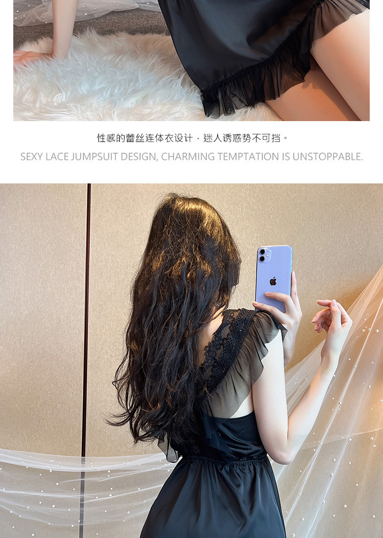 시스루 레이스 슬립 원피스
